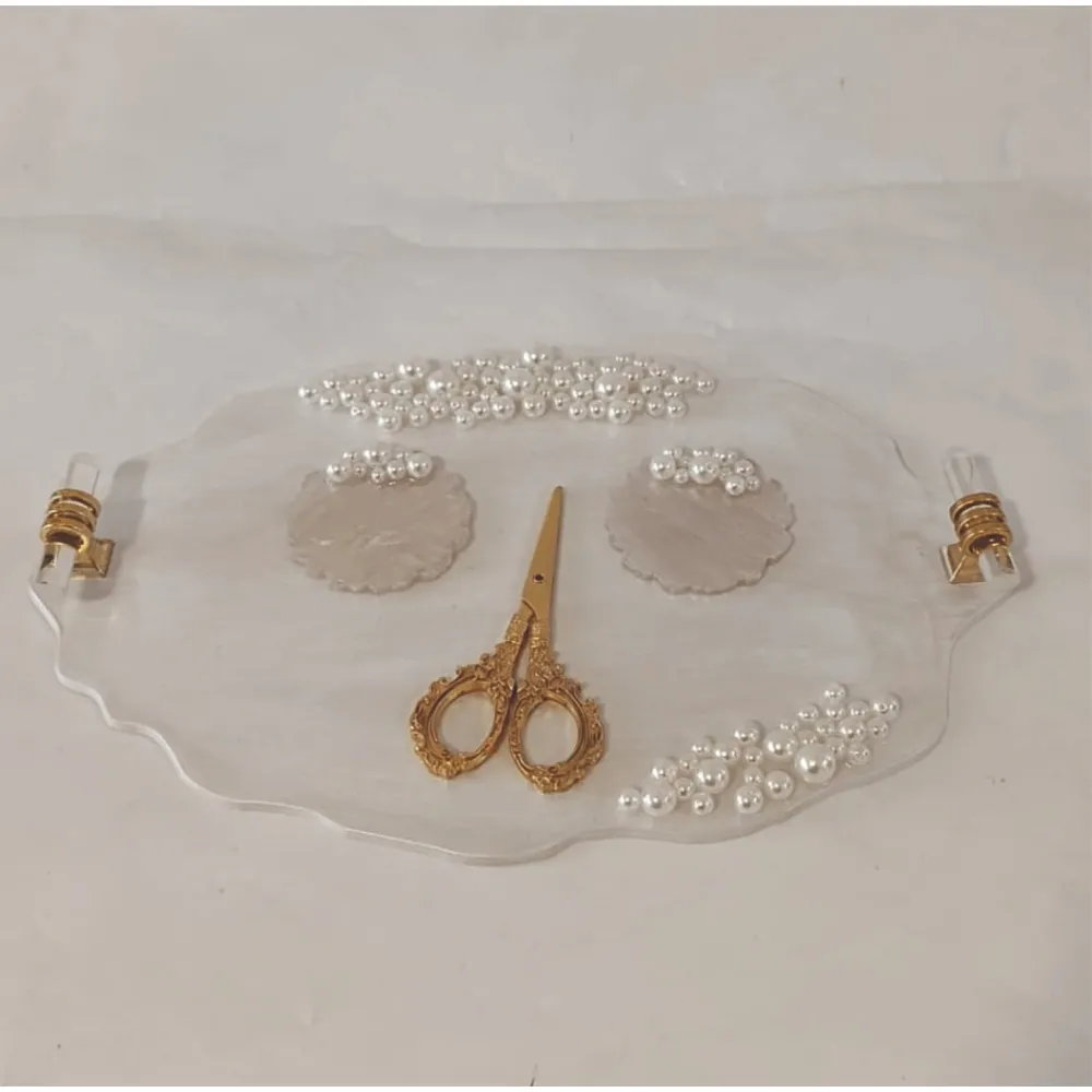 Gold İncili Yüzük Tepsisi