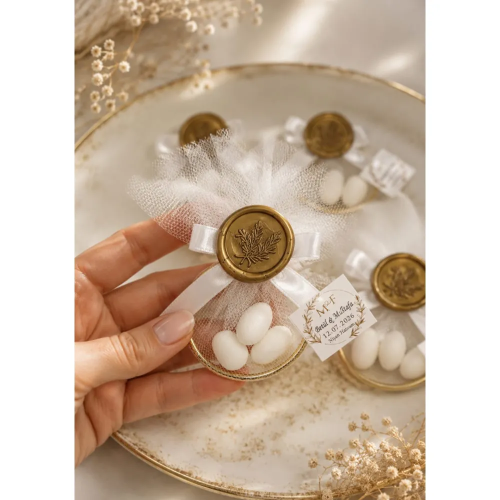 Mühürlü Gold Halka Nikah Şekeri